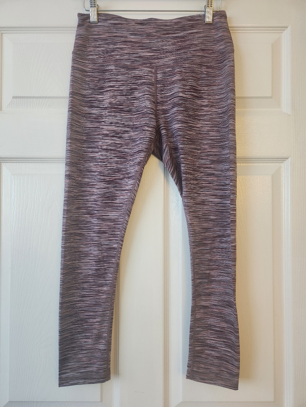 Zella Women's Heathered Purple Space-Dye Leggings - Large